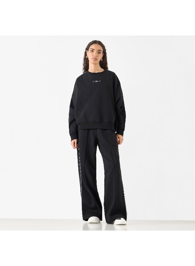 Kappa Kappa Logo Applique Sweatshirt with Long Sleeves and Crew Neck  - Image 4