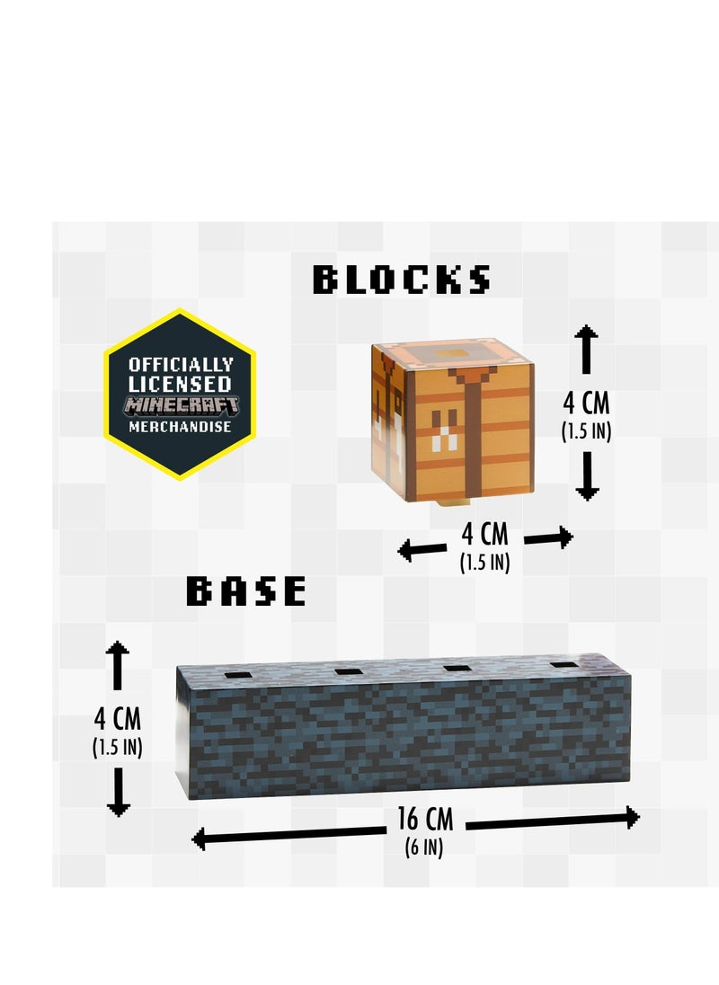 Generic - Minecraft Official Licensed Block Building Lamp 16 Customizable Light Up Blocks - Interactive Decoration, Toy, Nightlight for Kids, Gamer Room Decor, Gaming Gift for Boys and Girls - Image 1