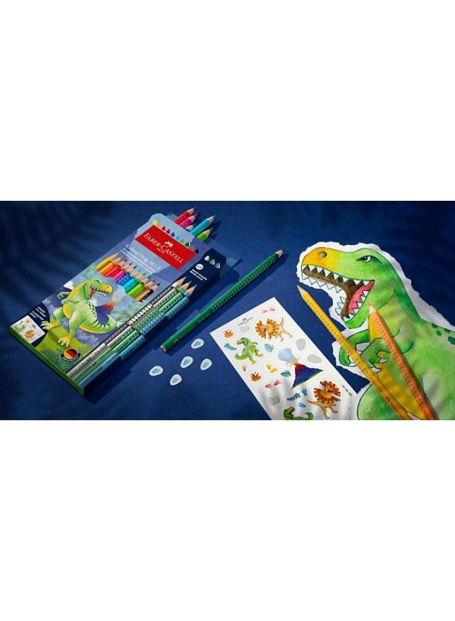 FABER-CASTELL Set Of 13 Color Grip Wooden Color Set - Dinosaur Edition - Image 2