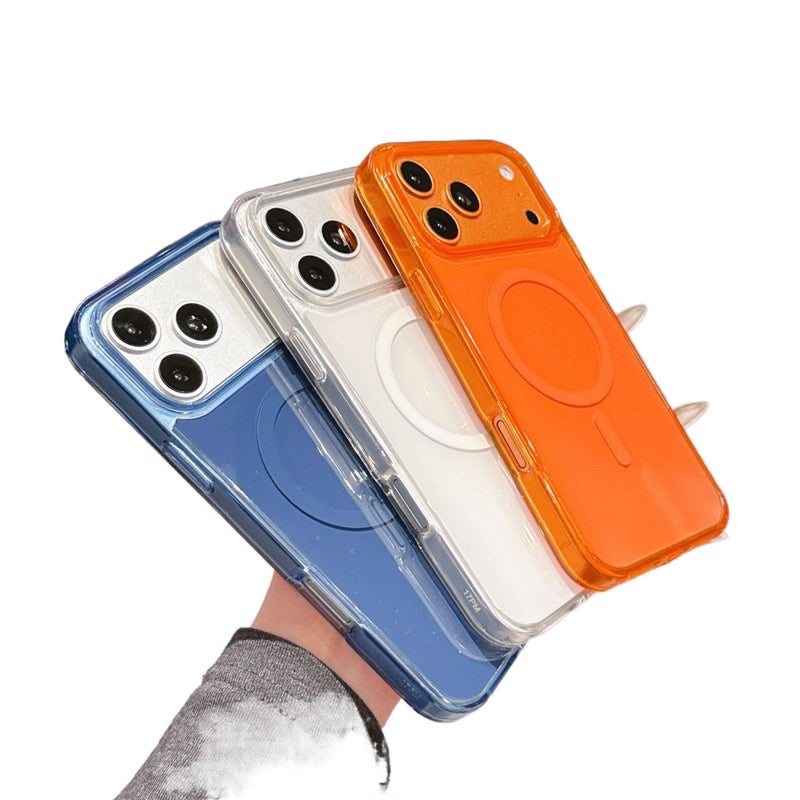 غطاء MagSafe بAcrylic لـ iPhone 17 / 17 Air / 17 Pro / 17 Pro Max مع حماية من السقوط ومغناطيس قوي مع مقاوم للصدمات مع مقاوم للخدش باللون أزرق مغناطيسي من الأكريليك - Veloris - Image 3