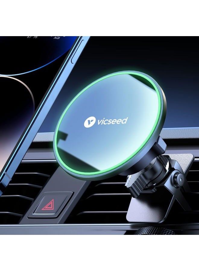 VICSEED for MagSafe Car Mount [Upgraded Strongest Magnet Power] Magnetic Phone Holder for Car Vent 360 Adjustable Magnetic Car Phone Holder Mount for iPhone 16 Pro Max 15 14 13 12 Plus Mini - Image 1
