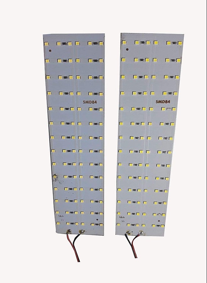 مجموعة راشري كومبو 2 قطع 84 لوحة LED SMD 12 فولت تيار مستمر فائقة السطوع (أبيض)