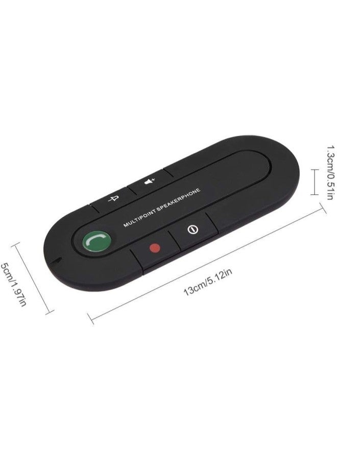 klarako Bluetooth Wireless Speakerphone High Definition Magnetic HandsFree Car Kit Visor Holder Black - Image 4
