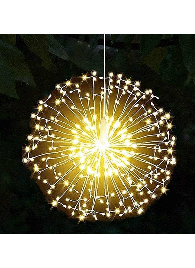ماركة غير محددة أضواء الألعاب النارية 1 حزمة أضواء LED أكشاك تعمل بالبطارية 8 أوضاع حديقة معلقة أضواء مع جهاز تحكم عن بعد مقاوم للماء أضواء النجمي مع جهاز التحكم عن بعد لحديقة الطرف في الهواء الطلق داخلي  - Image 1