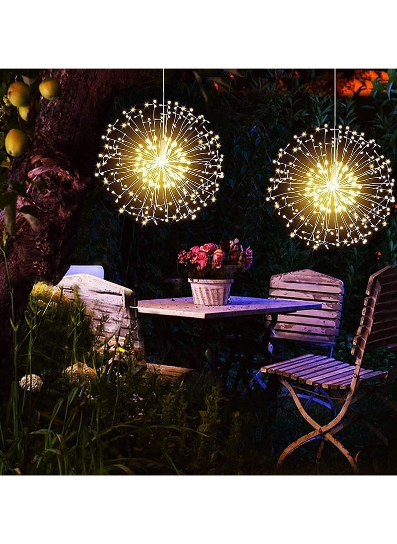 ماركة غير محددة أضواء الألعاب النارية 1 حزمة أضواء LED أكشاك تعمل بالبطارية 8 أوضاع حديقة معلقة أضواء مع جهاز تحكم عن بعد مقاوم للماء أضواء النجمي مع جهاز التحكم عن بعد لحديقة الطرف في الهواء الطلق داخلي  - Image 2