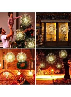 Generic Firework Lights 1 Pack LED Gazebo Lights Battery Operated 8 Modes Garden Hanging Lights With Remote Waterproof Starburst Lights With Remote Control For Garden Party Outdoor Indoor  - Image 3