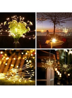 Generic Firework Lights 1 Pack LED Gazebo Lights Battery Operated 8 Modes Garden Hanging Lights With Remote Waterproof Starburst Lights With Remote Control For Garden Party Outdoor Indoor  - Image 4