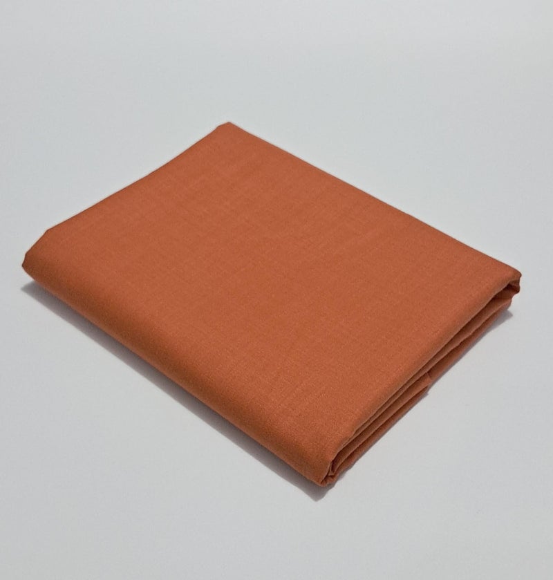 MAMRAJ Men's Premium Unstitched Cotton Blend || 2.5m || Fabric for Shirt ( Formal, Casual Wear.) (Sunrise Orange) - Image 1