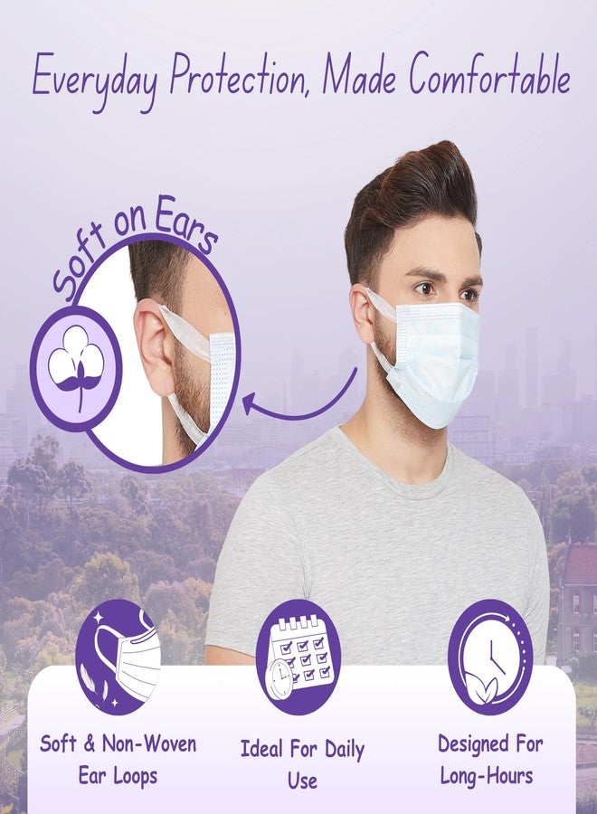 رومسونز قناع رومسونز ديسبو جارد ثلاثي الطبقات للاستخدام مرة واحدة، مصنوع من أنعم أنواع الأقمشة غير المنسوجة (عبوة من قطعتين) 100 قطعة - Image 4