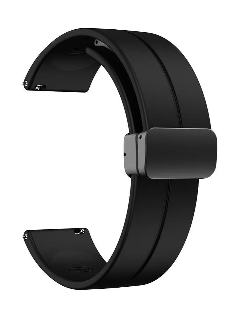 ELTRAZONE Magnetic Watch Band 22mm – Soft Silicone Quick Release Sport Strap for Men – Lightweight, Skin-Friendly, Water-Resistant Replacement Band with Secure Magnetic Clasp – Compatible with 22mm Smartwatches – Easy to Install, Durable & Comfortable Fit - Image 1