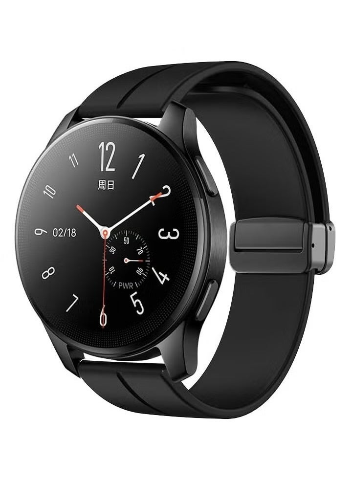 ELTRAZONE Magnetic Watch Band 22mm – Soft Silicone Quick Release Sport Strap for Men – Lightweight, Skin-Friendly, Water-Resistant Replacement Band with Secure Magnetic Clasp – Compatible with 22mm Smartwatches – Easy to Install, Durable & Comfortable Fit - Image 2