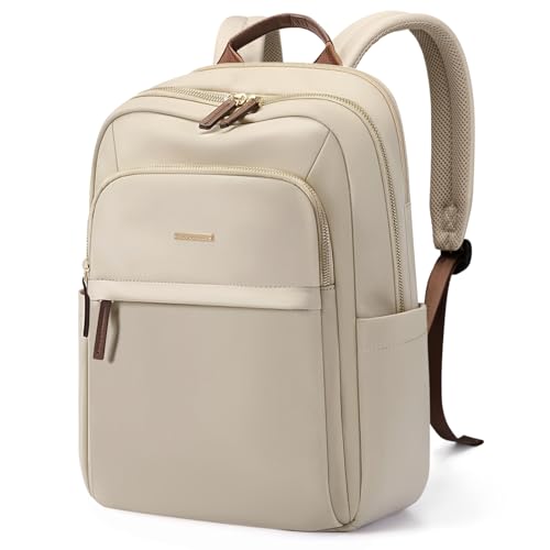 GOLF QUALITY Laptop Backpack for Women Travel Work Commute Casual Daypack Backpack Purse Computer Bags Fit 16 Inch Notebook (Apricot) - Image 1