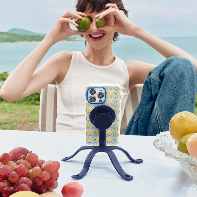 PopSockets Phone Grip for MagSafe, Magnetic Holder, Phone Stand - Basic Naval - Image 2