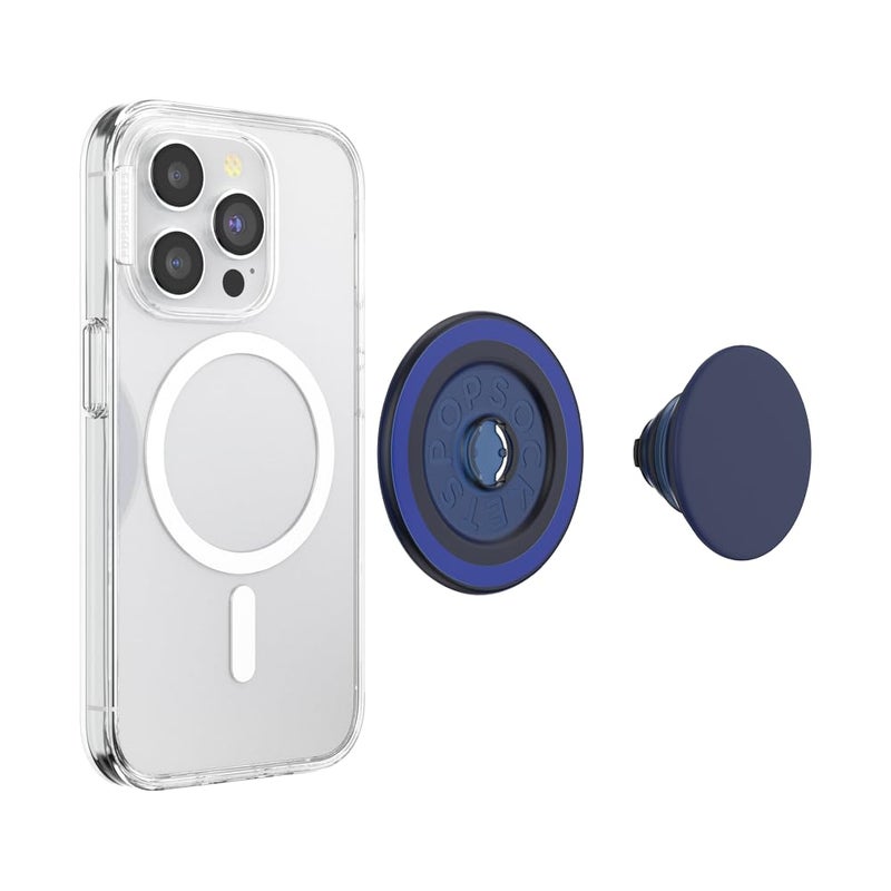 PopSockets Phone Grip for MagSafe, Magnetic Holder, Phone Stand - Basic Naval - Image 5