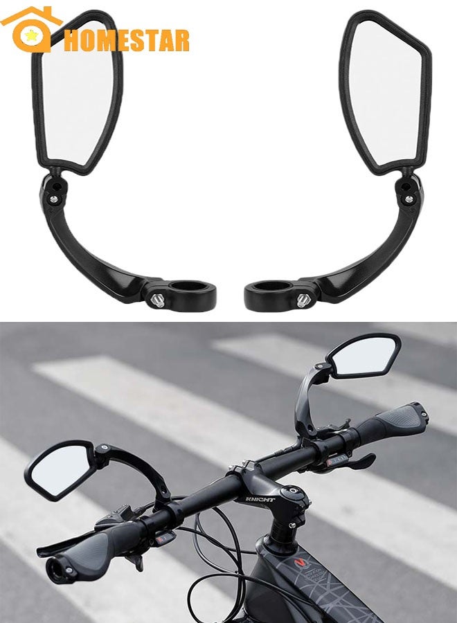 1 Pair Bicycle Mirror, Extra Large Mirror Surface, for Handlebars, Rear view mirror