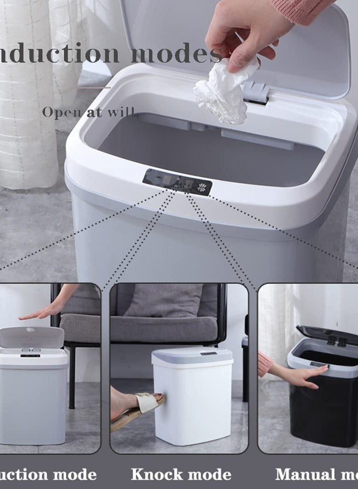 Arabest Touchless Trash Can 16L Motion Sensor Bathroom Automatic Garbage Bin Kitchen Garbage Can With Lid USB Charging Smart Waste Bin For Living Room Bedroom Office Toilet Kitchen  - Image 5