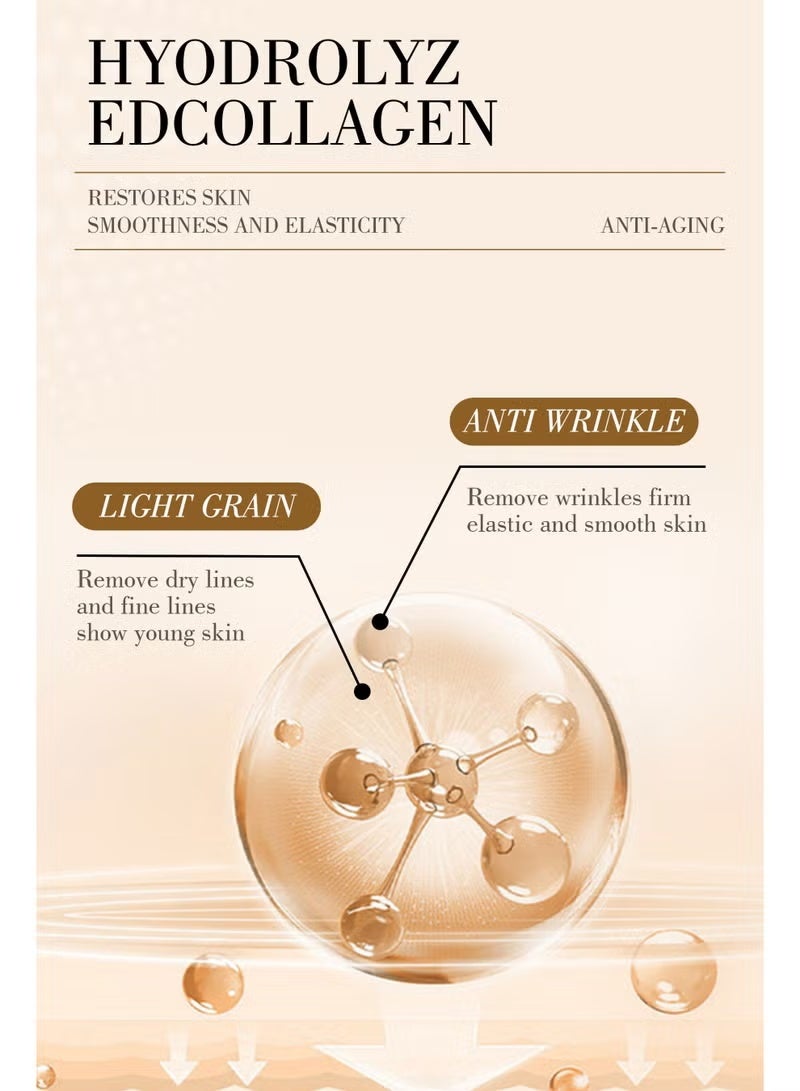 Kanza 20 قطعة قناع وجه كولاجين مضاد للشيخوخة، قناع وجه كولاجين كوري، أقنعة وجه مرطبة، قناع وجه لرفع وشد فوري، مجموعة أقنعة وجه مرطبة، قناع عميق حقيقي للعناية بالبشرة الكورية اليومية لجميع أنواع البشرة 20x25غ - Image 5