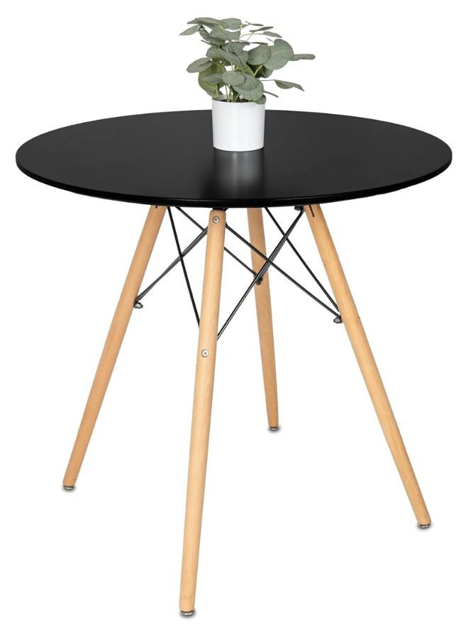 MAAS 3 Piece Dining Table Set with 2 Chairs and Round Table  Modern Design with Solid Wood Legs - Image 5