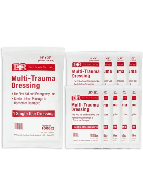 Ever Ready First Aid Multi-Trauma Dressing 10"x30" 10 Count