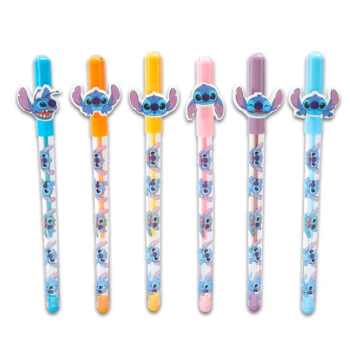 Disney Stitch School Supplies Gel Pen Set - 6 Pc Stitch Gel Pens Party Favors Bundle for Kids, Women, and Men Plus Stickers, Tattoos | Lilo and Stitch Pens for Kids, Lilo and Stitch School Supplies - Image 2