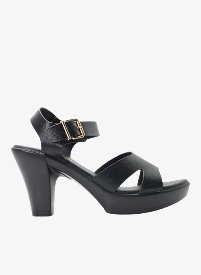 Michelle Morgan 092-3065 Michelle Morgan Ladies High Heel Backstrap Sandals 514RL519 Black