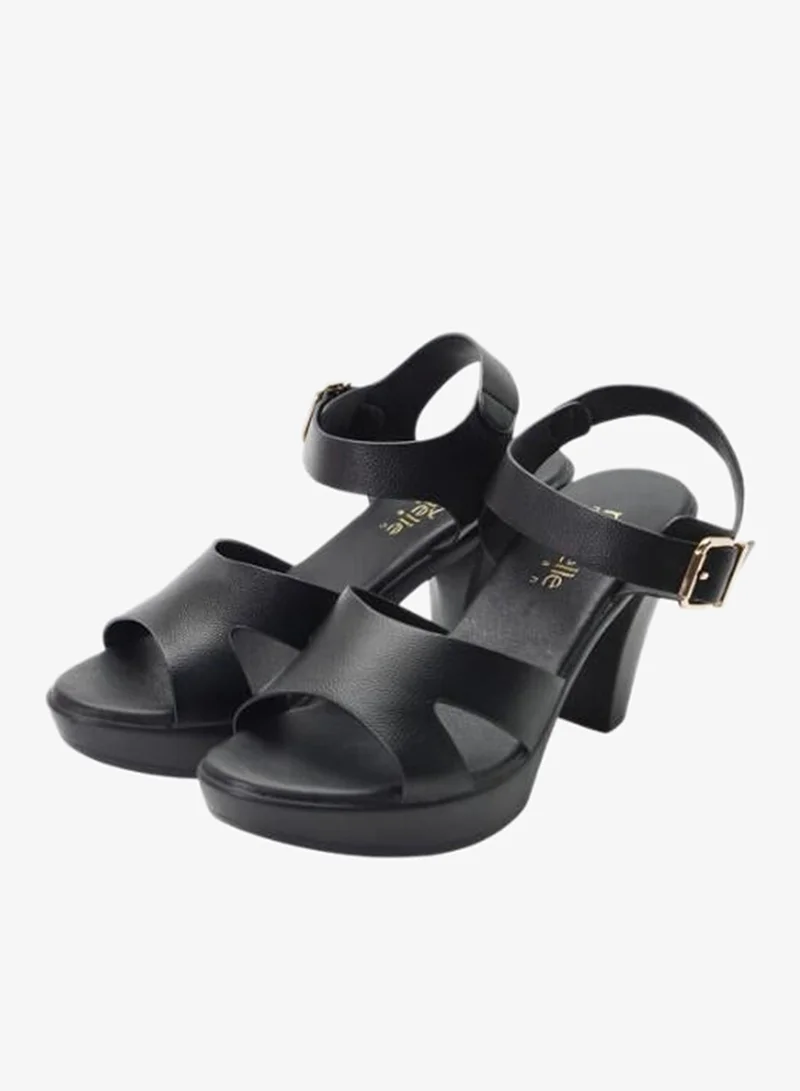 Michelle Morgan Black 092-3065 Michelle Morgan Ladies High Heel Backstrap Sandals 514RL519 Black for Women | Best Price UAE