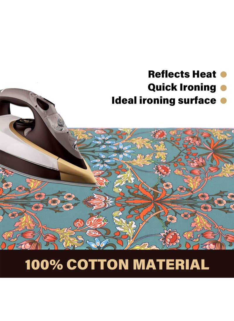 L&E Ironing Board Cover, 135 * 56cm Inch Standard Ironing Board Cover with Elastic Edge and Hook and Loop Fasteners Scorch and Stain Resistant Cotton Ironing Covers with Insulation Network  - Image 3