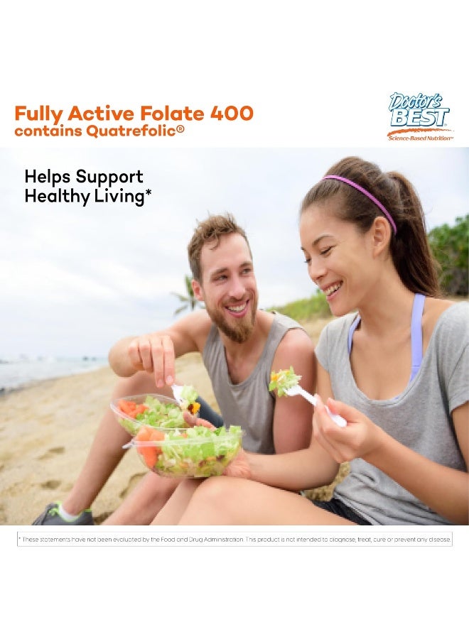 Doctor's BEST Fully Active Folate 400 Mcg With Quatrefolic - Image 2