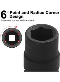 Jetech Jetech 3/4 Inch Drive 1-7/8 Inch Standard Impact Socket, Made with Chrome Molybdenum Alloy Steel, Heat Treated, 6-Point Design, SAE  - Image 3