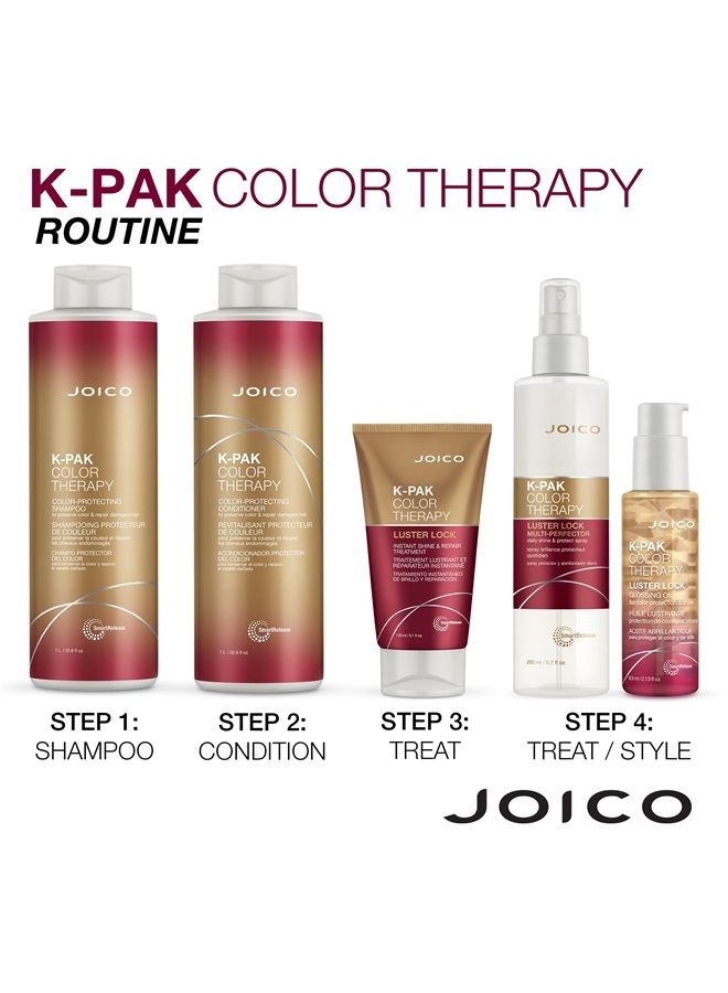 JOICO K-PAK Color Therapy Color-Protecting Conditioner | For Color-Treated Hair | Boost Shine & Elasticity | Repair Breakage | Rebuild Damaged Hair | With Keratin & Argan Oil | 33.8 Fl Oz - Image 4