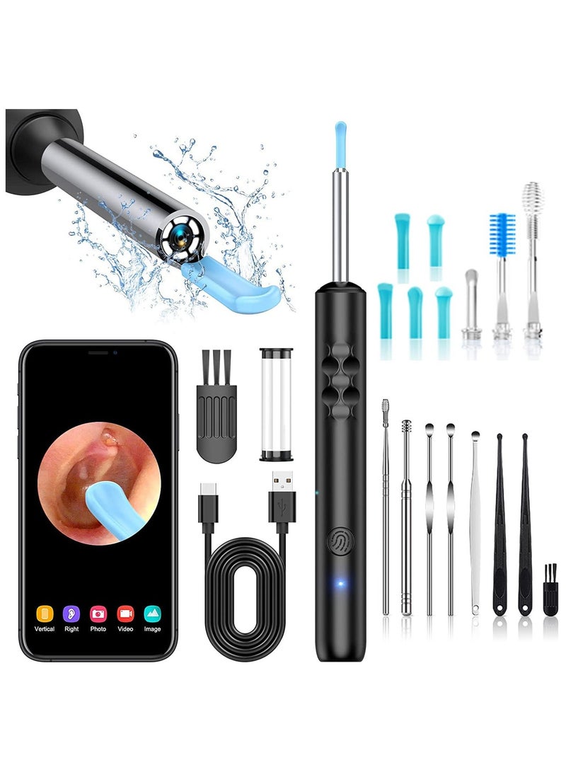 ASIV Ear Wax Removal Kit - Visible Ear Wax Remover with Camera, Otoscope with Light, Ear Cleaner with 8 Ear Pickers + 6 Ear Scoops, Wireless Ear Wax Remover for iOS, Android Phones - Image 1