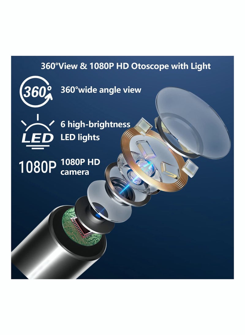 ASIV Ear Wax Removal Kit - Visible Ear Wax Remover with Camera, Otoscope with Light, Ear Cleaner with 8 Ear Pickers + 6 Ear Scoops, Wireless Ear Wax Remover for iOS, Android Phones - Image 3