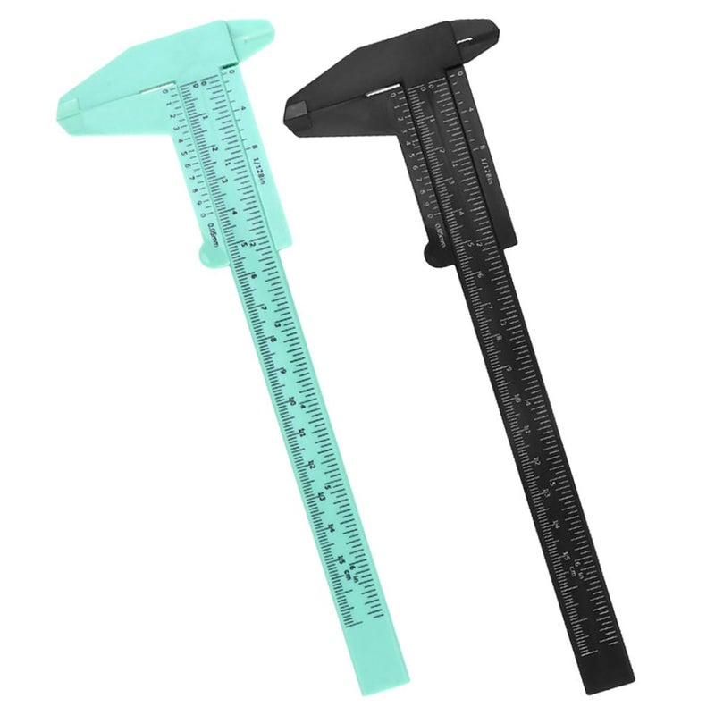 Mini Sliding Caliper Ruler 150mm Plastic 0 5mm Graduation Portable Precision Measuring Tool - Image 2