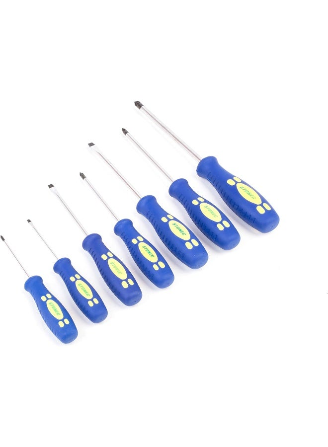 Stonec Rubber Handle Screw Driver 7-Pieces Set