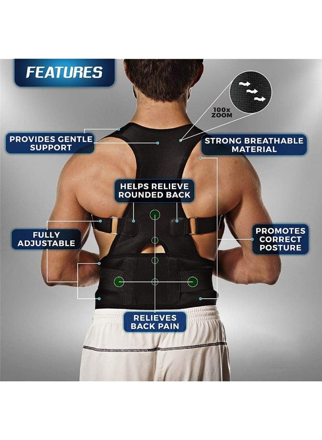 3ctech Back Brace Posture Corrector, Medical Grade Fully Adjustable Support Brace - Improves Posture and Provides Lumbar Support, for Lower and Upper Back Pain - Men and Women - Image 3