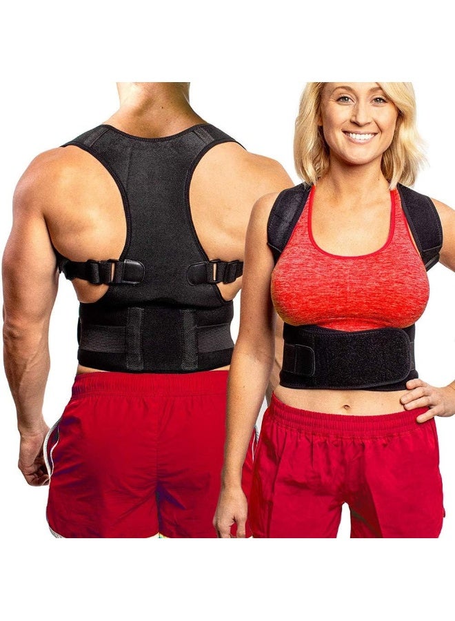 3ctech Back Brace Posture Corrector, Medical Grade Fully Adjustable Support Brace - Improves Posture and Provides Lumbar Support, for Lower and Upper Back Pain - Men and Women - Image 1