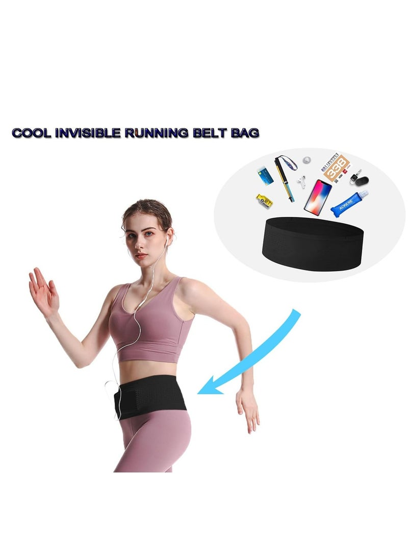 Oasisgalore Compact Running Belt, moisture-wicking with 4 pockets, for phone, for travel and exercise, size M for women.  - Image 2