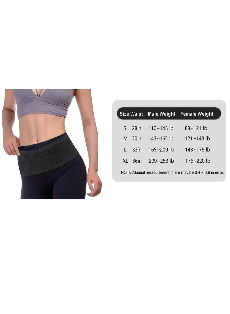 Oasisgalore Compact Running Belt, moisture-wicking with 4 pockets, for phone, for travel and exercise, size M for women.  - Image 4