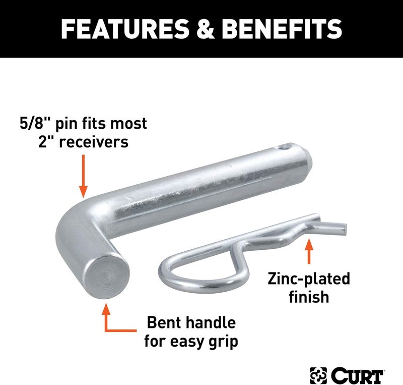 CURT 21500 Trailer Hitch Pin & Clip - Image 3
