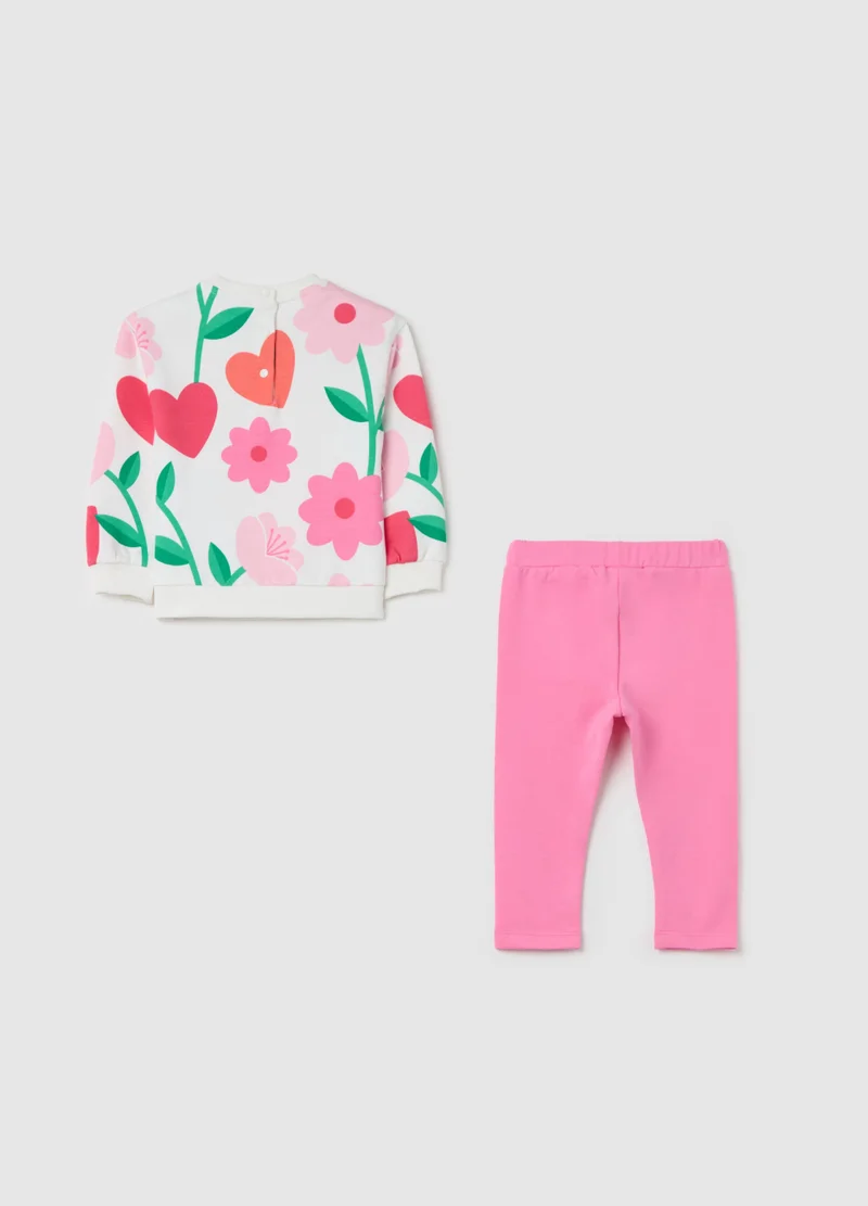 او في اس Stretch Cotton Jogging Set With Minnie Mouse Print