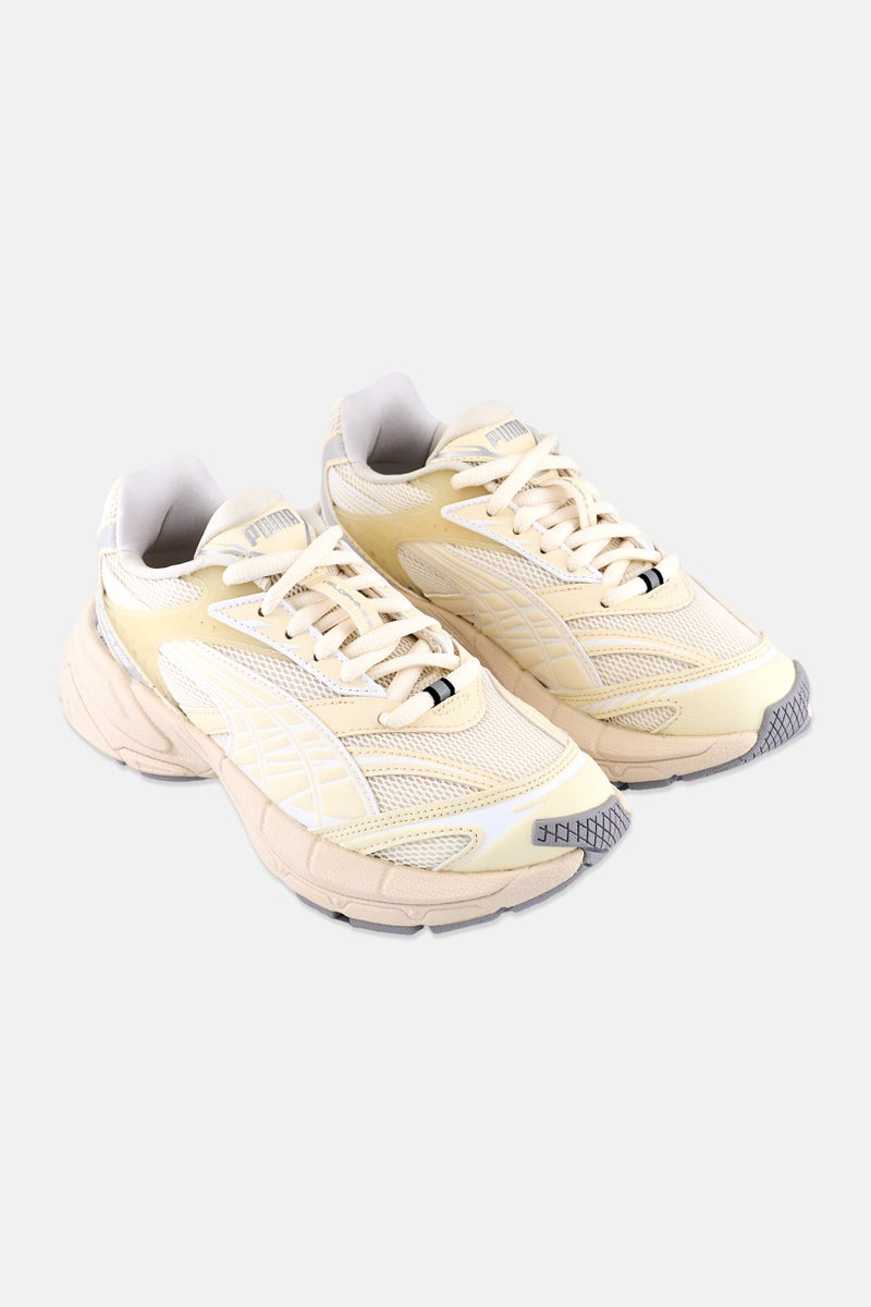 PUMA Kids Boy Velophasis Always On Lace Up Training Shoes, Beige - Image 1