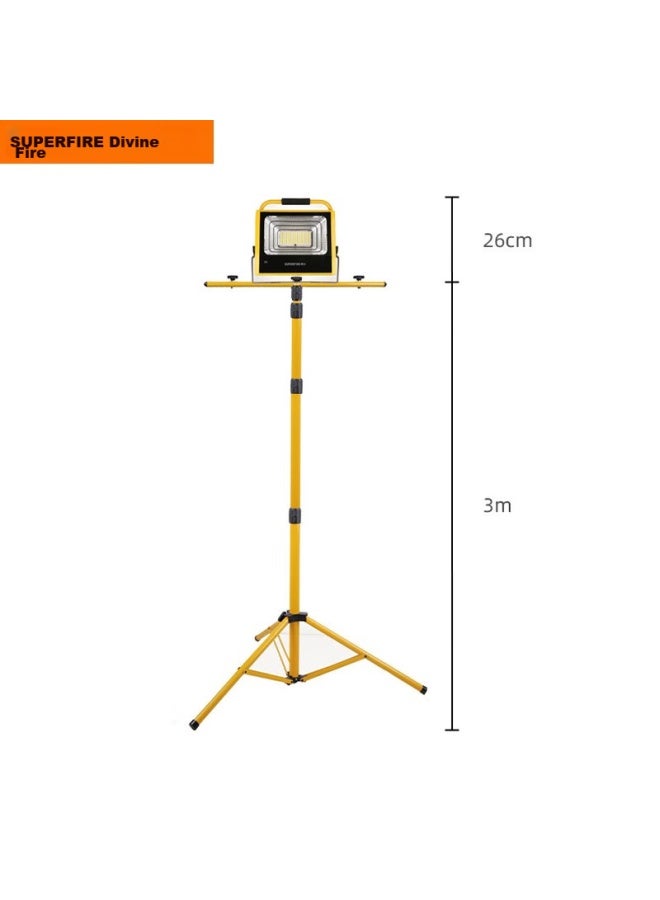 Supfire Tg1 Searchlight Floodlight, Outdoor Construction Emergency Lighting, Street Vending Camping Lamp, 3-meter Dual-head Triangular Telescopic Bracket - Image 2
