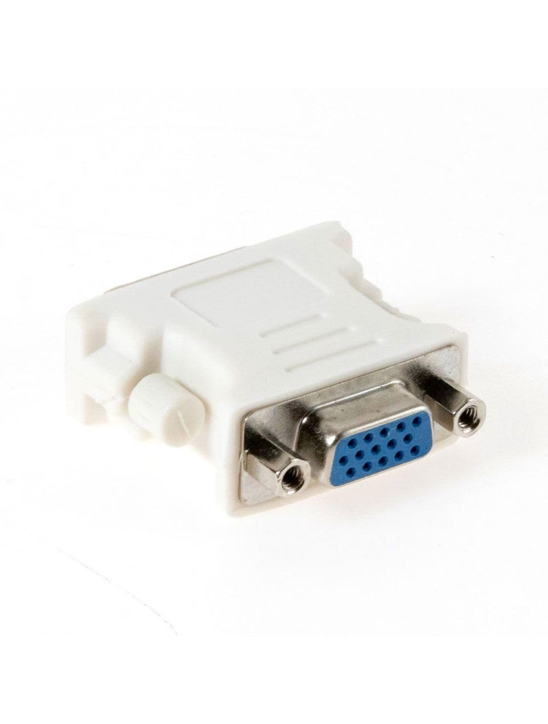 Generic White DVI 24 5 pin Male to VGA 15 pin Female Converter Adapter - Image 2