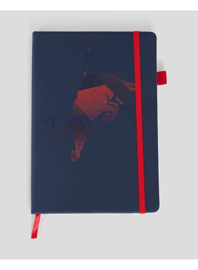 Red Bull Racing Embossed A5 Lined Notepad with Pen Loop, Bookmark, and Elasticated Closure – Official F1 Team Stationery - Image 2