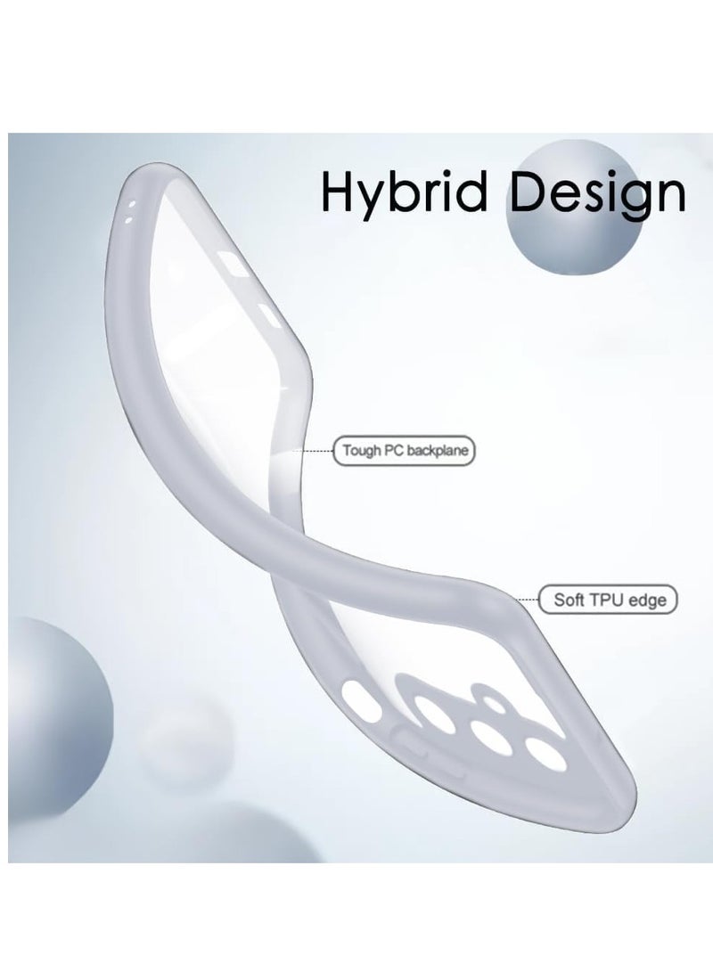 Compatible with Vivo V30 Lite Case Transparent, Military-Grade Shockproof Anti-Yellowing, Slim Protective Phone Case Full Bumper Cover With Camera Protective (Gray) - Image 3