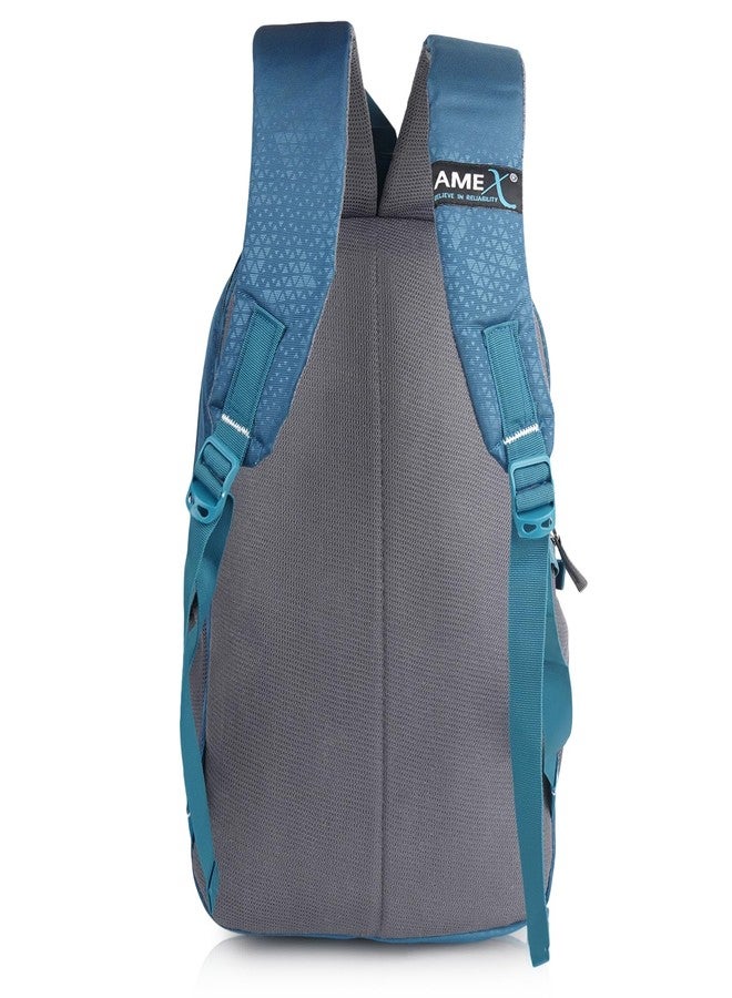 AMEX Elegant and Durable Laptop Backpack | Secure Padded Section for 15.6” Laptop | Organized Interior with Multiple Pockets | Ergonomic Adjustable Straps for Comfort (Sky Blue) - Image 3