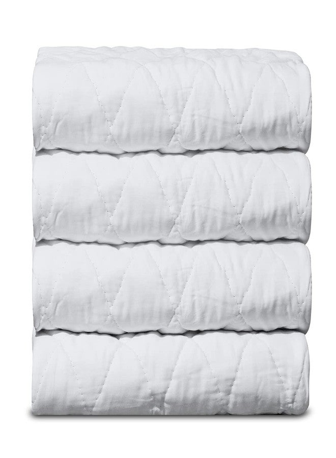 NEXTGO Pillow Protector Waterproof Cotton Quilted Pillows Protectors with Zipper 4 Pic Cotton Cover - Image 4