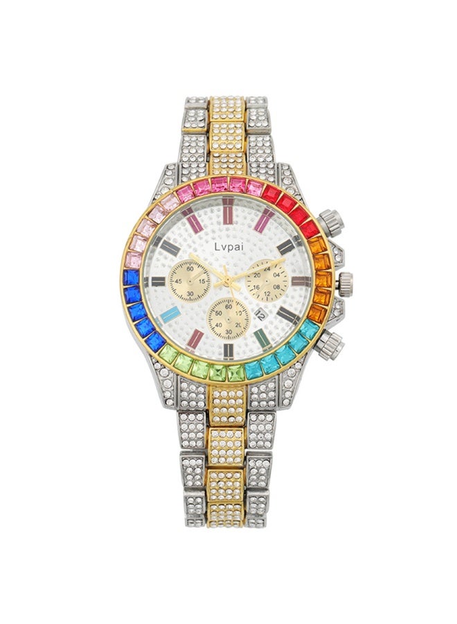 Mark Fairwhale Fashion Colored Diamond Calendar With Diamond Inlaid Women's Watch