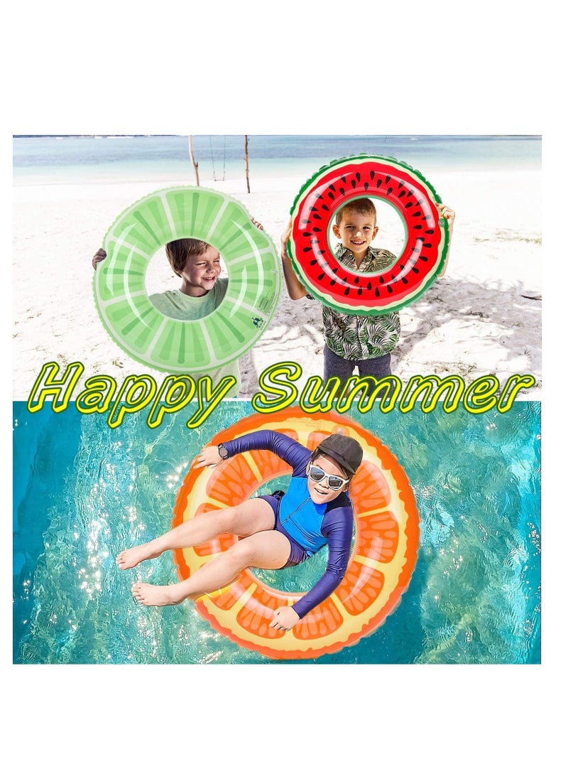 Generic - Inflatable swimming ring for kids, summer beach swimming pool swimming ring equipment lemon 60cm - Image 1
