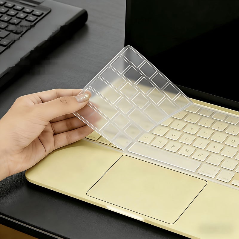 حامي لوحة مفاتيح MacBook مقاس 13 بوصة شفاف TPU ذاتي اللصق فيلم عالي الدقة تخزين 512 جيجابايت إصدار أمريكي - Image 1